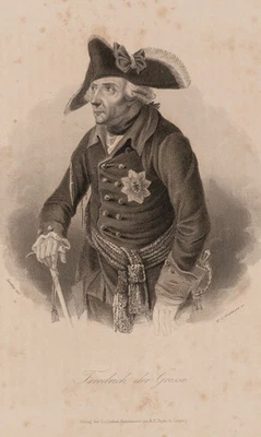 WRANKMORE (19.Jhd) nach RAMBERG (*1763), Friedrich der Große Porträt, Sst. - Bild 1 von 4