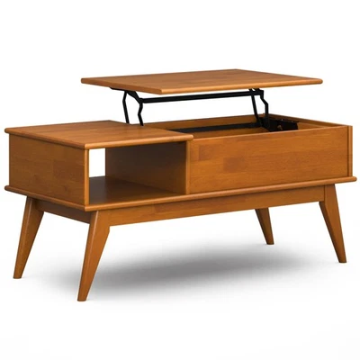 Draper Lift Top Coffee Table - 48 inch Wide Solid Hardwood Mid-Century Modern... - Image 1 of 4