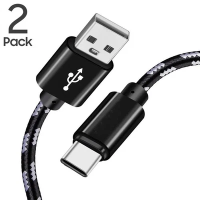 2 Pack USB-C Fast Charger Cable for iPhone 15 16 Pro Max / Galaxy S24 S23 Ultra - Image 1 of 4