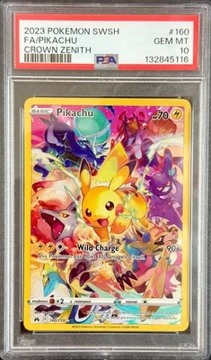 PSA 10 Pikachu 160/159 Crown Zenith Secret Rare Pokemon Card - Image 1 of 2