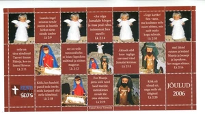 CINDERELLA 094 2006 Estonia Estonian Bible Society Christmas Church SHEET - Picture 1 of 1