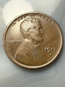 ** 1913-D LINCOLN CENT- VF+  (UPGRADE THAT SPOT IN YOUR SET)  PRICED TO SELL ** - Picture 1 of 2