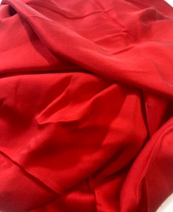 True Red Silk 3 1/2 Yards 44" Wide Christmas Red Drapey Flowy - Picture 1 of 8
