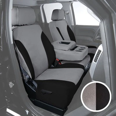 For Audi S7 Sportback 24 Canvas 1st Row Gray w Black Custom Seat Covers - Image 1 of 4