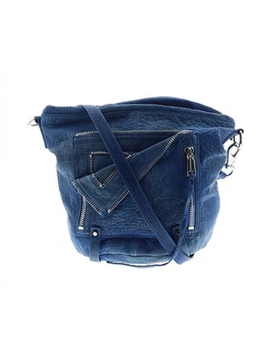 She + Lo 女式蓝色皮革斜挎包均码 — 第 1/3 张图片