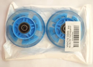 AOWESM 80mm Light Up Blue Rear Scooter Wheels LED Blinkend 3-Rad Kick 2er Pack - Bild 1 von 4