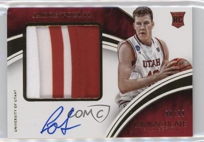 2016 Immaculate Collegiate Premium /99 Jakob Poeltl #49 RPA Rookie Patch Auto RC - Image 1 of 2