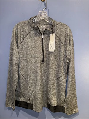 Camiseta para mujer XL gris Adidas Dry Wick manga larga, corredor aeróbico, agujeros para el pulgar Foto 1 de 4