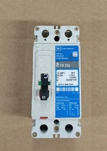 Eaton Cutler-Hammer FD2060 Circuit Breaker 60A 2-Pole 600VAC **EXCELLENT** - Picture 1 of 1