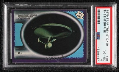 1979 Topps Star Trek: The Motion Picture Stickers USS Enterprise #19 PSA 4 2t7 - Image 1 of 3