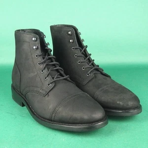 NEW Thursday Boot Company Captain Cap Toe Boots Mens 10D Matte Black Handmade - Picture 1 of 8