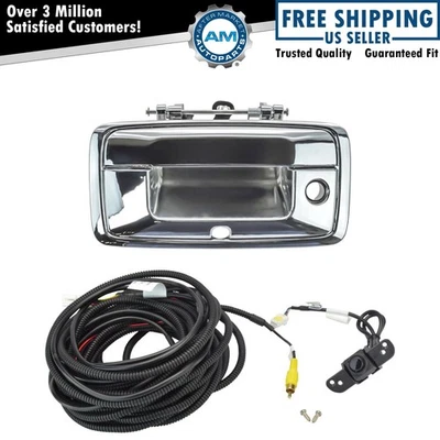 Kit adicional de cámara de visión trasera con arnés de cableado y manija de puerta trasera para camioneta GM Foto 1 de 4