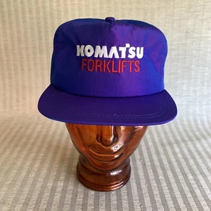 Komatsu Forklifts Trucker Cap Purple Pearl Nylon Hat Made in the USA Mens OSFM - Picture 1 of 13