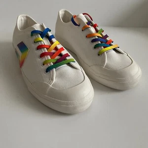 Dolce Vita x Trevor Multicolor Canvas Women’’s White Sneakers Size 9.5 - Picture 1 of 9