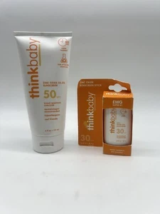 Thinkbaby Crema Solare Minerale SPF 50, Leggermente Profumata e Stick Protezione Solare SPF 30 - Foto 1 di 6