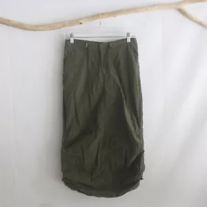 Zana Di Long Modest Green Cargo Skirt Size 1 XS X-Small Maxi Gathered Drawstring - Picture 1 of 7