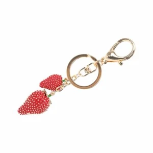 Portachiavi KEY TAG stile fragola colore rosso metallo bellissimo articolo regalo nuovo - Foto 1 di 7
