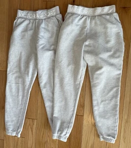 Victoria's Secret Gray & White Sweatpants Joggers Victoria Sport Sz XS Two Pair - Picture 1 of 7