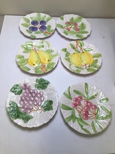 Set 6 piatti da maiolica Fruit Du Jour di Shafford 1987 vintage - Foto 1 di 3