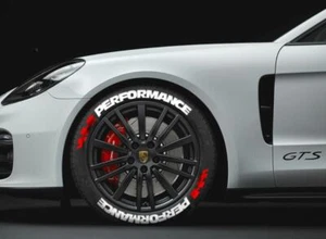 TIRE LETTERING PERFORMANCE permanent Stickers fits 16"-24" 4 TIRES SET 1.25"inch - Picture 1 of 2