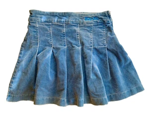 Girls' Z.CAVARICCI Blue Corduroy Stretch Pleats Flare Skirt - Size 7 - Picture 1 of 5