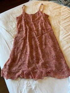 Abercrombie Kids Girls Summer Pink Dress Sleeveless Floral Size 15/16 - Picture 1 of 3