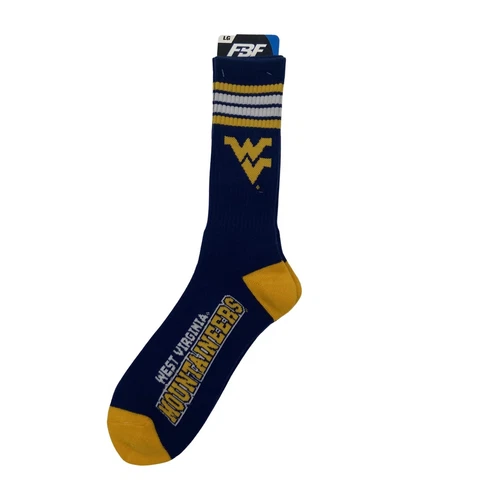 West Virginia University For Bare Feet Originals Socks Large Mens Size L Cover