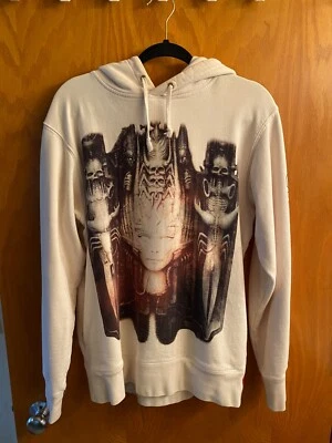 Supreme Hoodie Men Medium FW14 Graphic H.R. Giger White/Black Logo Alien Rare - Image 1 of 4