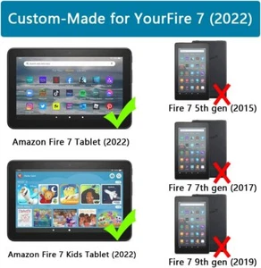 Tempered Glass Screen Protector Cover For Amazon Kindle Fire 7/Fire 7 Kids 2022 - Picture 1 of 5