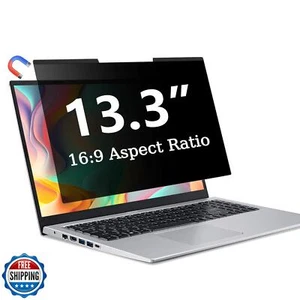 ZOEGAA Filtre d'écran de confidentialité magnétique 13,3 pouces pour ordinateur portable, pour HP Dell Acer Asus - Photo 1/5