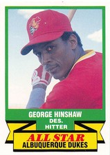 George Hinshaw 1988 CMC Triple A All-Stars 40  Albuquerque Dukes  Baseball Card