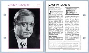 Jackie Gleason - 1980's Atlas Editions Movie Star Card - Picture 1 of 1