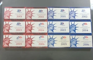 12 Proof Sets 2001-2006 Includes Clad And Silver Each Year Sacagawea Mint Proof - Picture 1 of 7
