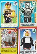 Sainsbury's Create The World Lego Card INCREDIBLE INVENTIONS X 4 CARDS SET 05c