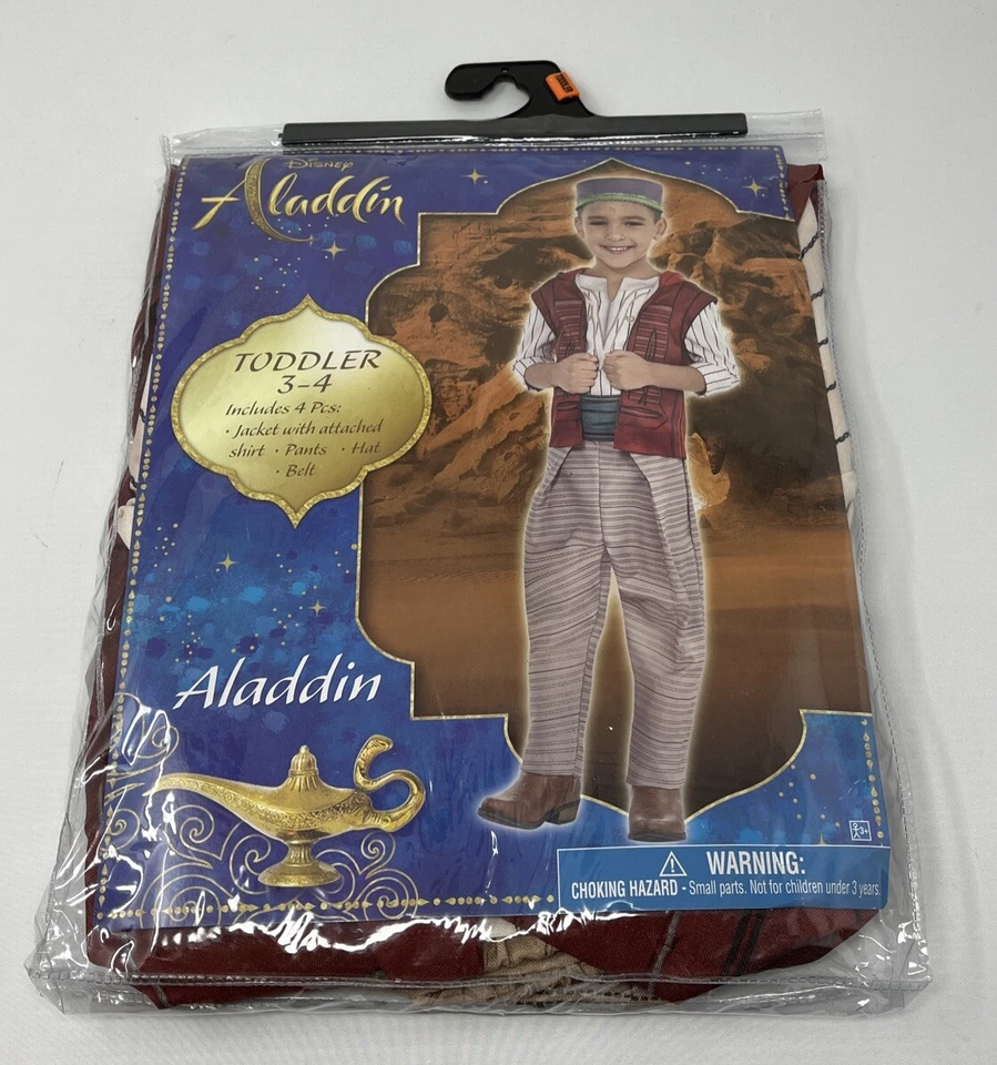 Disney Aladdin Halloween Costume Dress Up Cosplay Small 4-6.