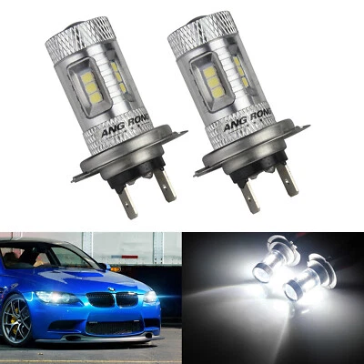 Pair 15W Xenon White H7 499 LED Car Head Light Bulb Lamp Headlight For VW Touran - Image 1 of 4