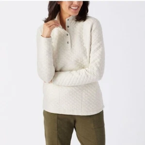Duluth Stepp Sweatshirt Pullover Gr. XL grau creme Druckknöpfe klassisch warm - Bild 1 von 10