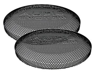 AUDIO SYSTEM GI 08 Subwoofergitter Abdeckung 20 cm schwarz mit LOGO 1 Paar - Picture 1 of 3