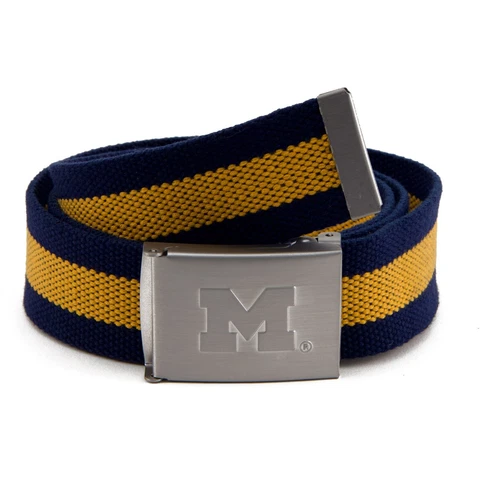 Men's Michigan Wolverines Fabric Belt Cover