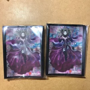 Set of 2 Liliana Dreadhorde General Sleeves 100 sheet Yoshitaka Amano 2.6×3.6in - Picture 1 of 2