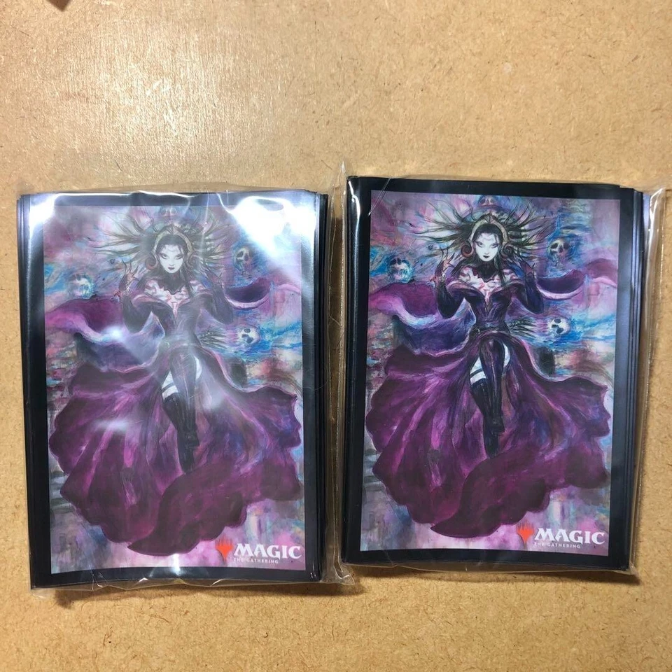 Set of 2 Liliana Dreadhorde General Sleeves 100 sheet Yoshitaka Amano  2.6×3.6in - Image 1 of 2