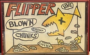 FLIPPER Cassette BLOW'N CHUNKS LIVE at CBGBs 1984 ROIR YELLOW SHELL Red Cs Rare - Picture 1 of 9