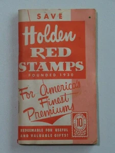 Vintage HOLIDAY RED STAMPS Trade Stamp Book Flint MI Partially Filled Booklet - Picture 1 of 9
