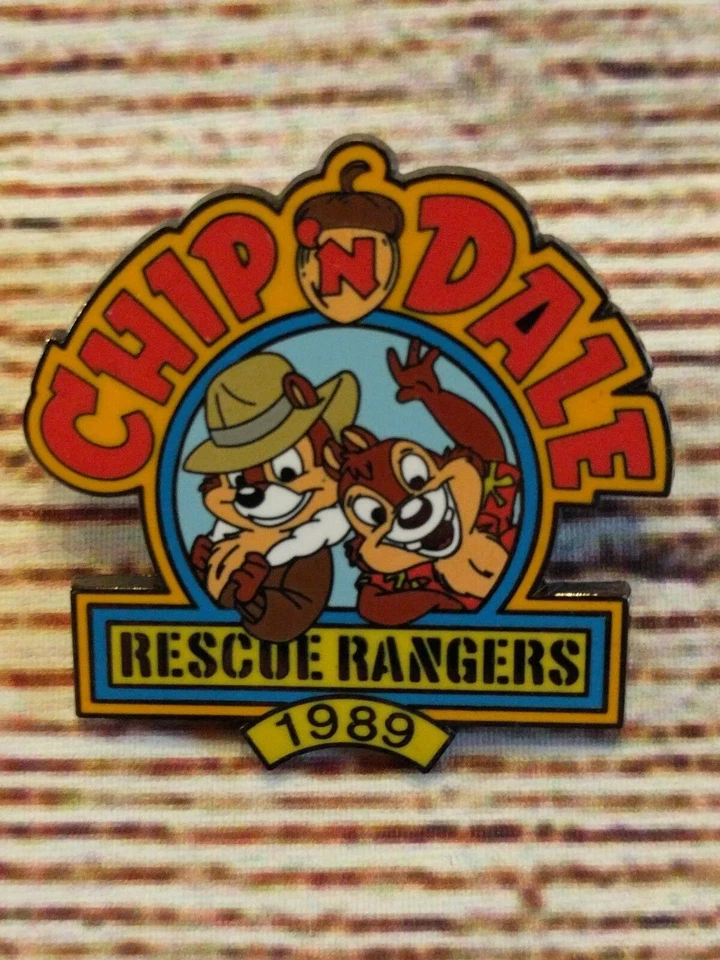 СТАРЫЙ РЕДКИЙ значок Le Disney 100 Years of Dreams No66 Chip and Dale Rescue Rangers 1989 - Изображение 1 из 2