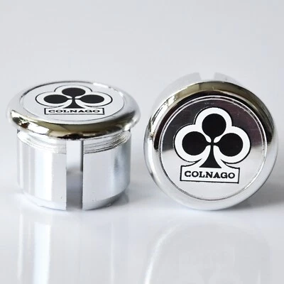 Ciclolinea Colnago Bicycle Handlebar Chrome Plastic Bar Plugs, Caps - Image 1 of 4