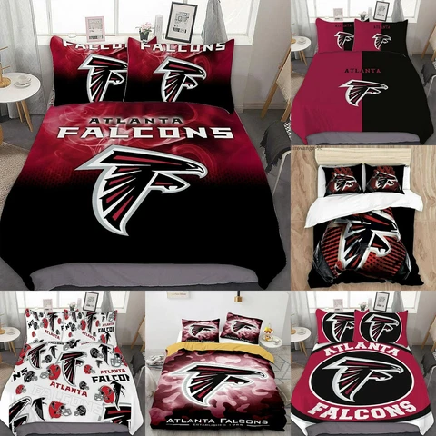 Atlanta Falcons Bedding Set 3PCS Soft Duvet Cover Pillowcases Comforter Cover Cover