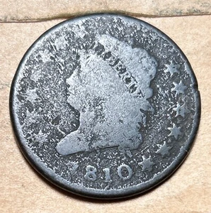 1810 klassischer Kopf großer Cent gut G - Bild 1 von 2