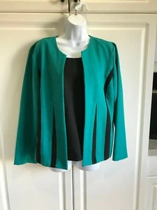 Camisa/blazer Kari para mujer de segunda mano talla 10 verde oscuro/negro  - Imagen 1 de 7