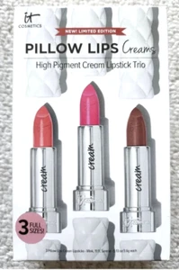 IT Cosmetics Pillow Lips Lipstick Trio (3 lipsticks) Creams .13 oz each NEW - Picture 1 of 7
