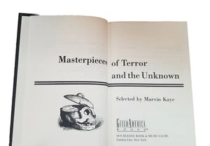 Masterpieces Of Terror And The Unknown Marvin Kaye 50% Off 3+ Good '92 HC - Picture 1 of 4